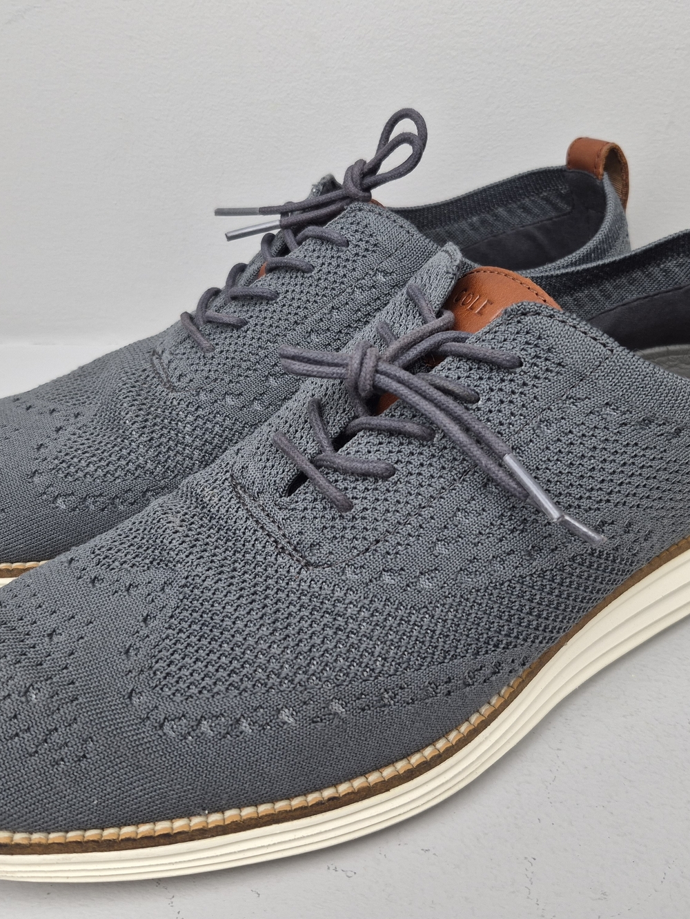 Cole Haan Grand.ØS C27961 Gray Knit Lace Up Men's Casual Sneakers US 11